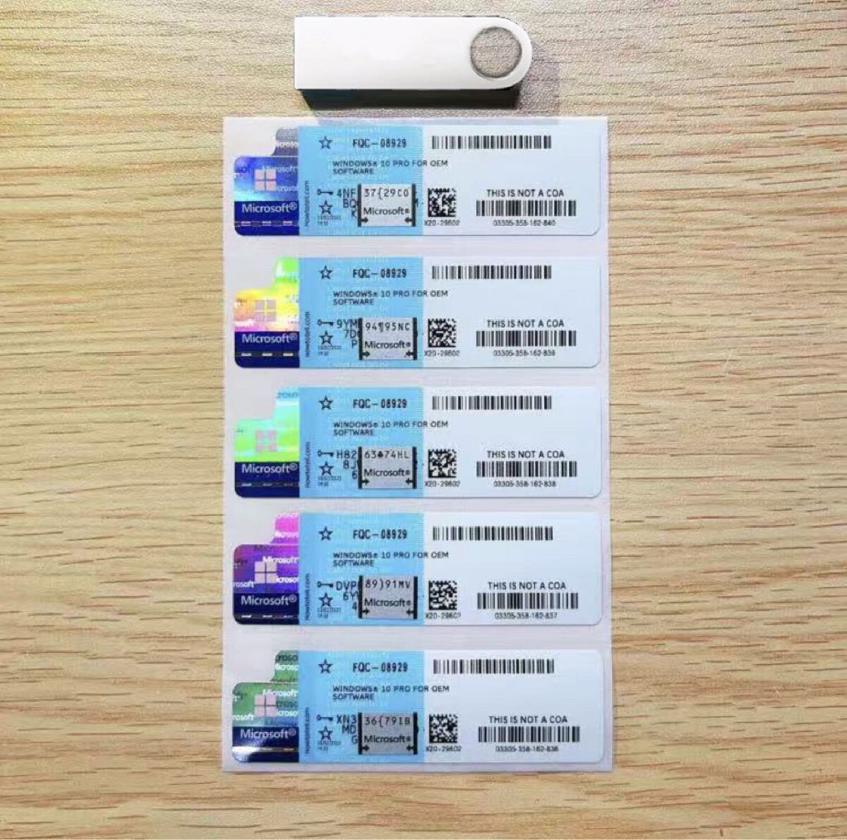 Windows 10 Pro 正規日本語版 Professional 5枚セット プロダクトキーCOAシール インストールメディア付属 認証保証拍卖