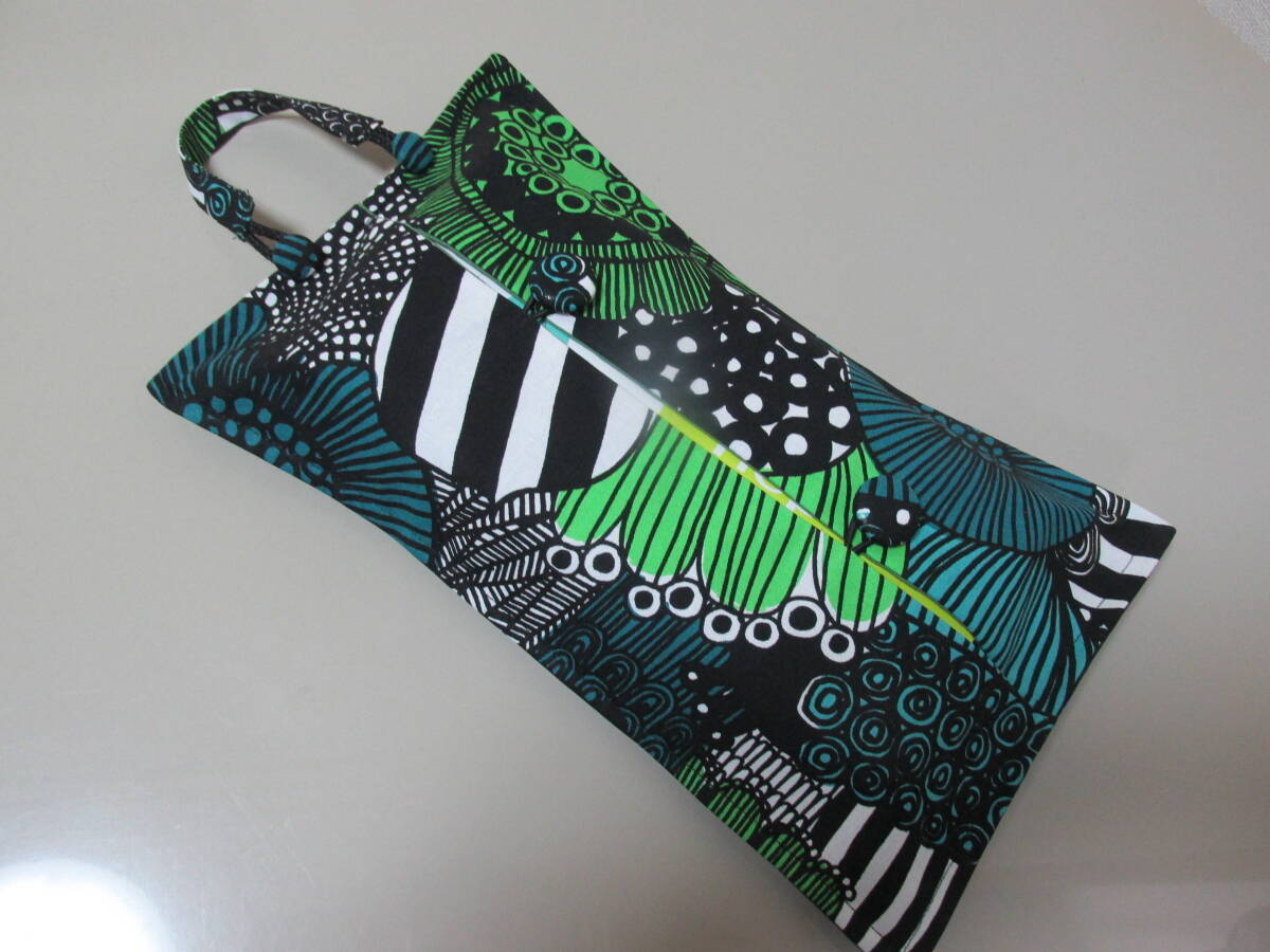 マリメッコハンドメイドテッシュケースM9 プータルハ緑 30拍卖