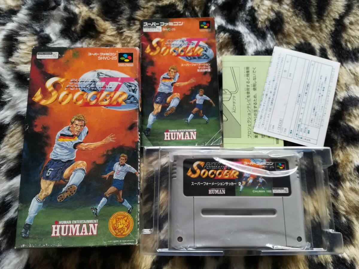 【クリーニング・動作確認済み】SFC スーパーフォーメーションサッカー2 箱・説・ハガキあり 拍卖