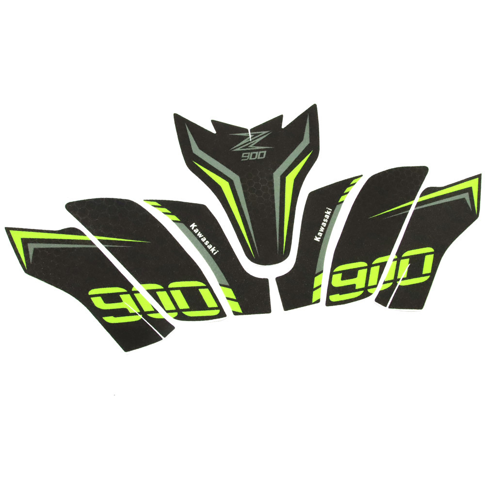 カワサキ対応 Z900(2017~2024)用 タンクパッド 高品質PEAV材質 防水防滑 防摩耗 カスタムパーツ 傷防止 ドレスアップ マット黒/グリーン拍卖