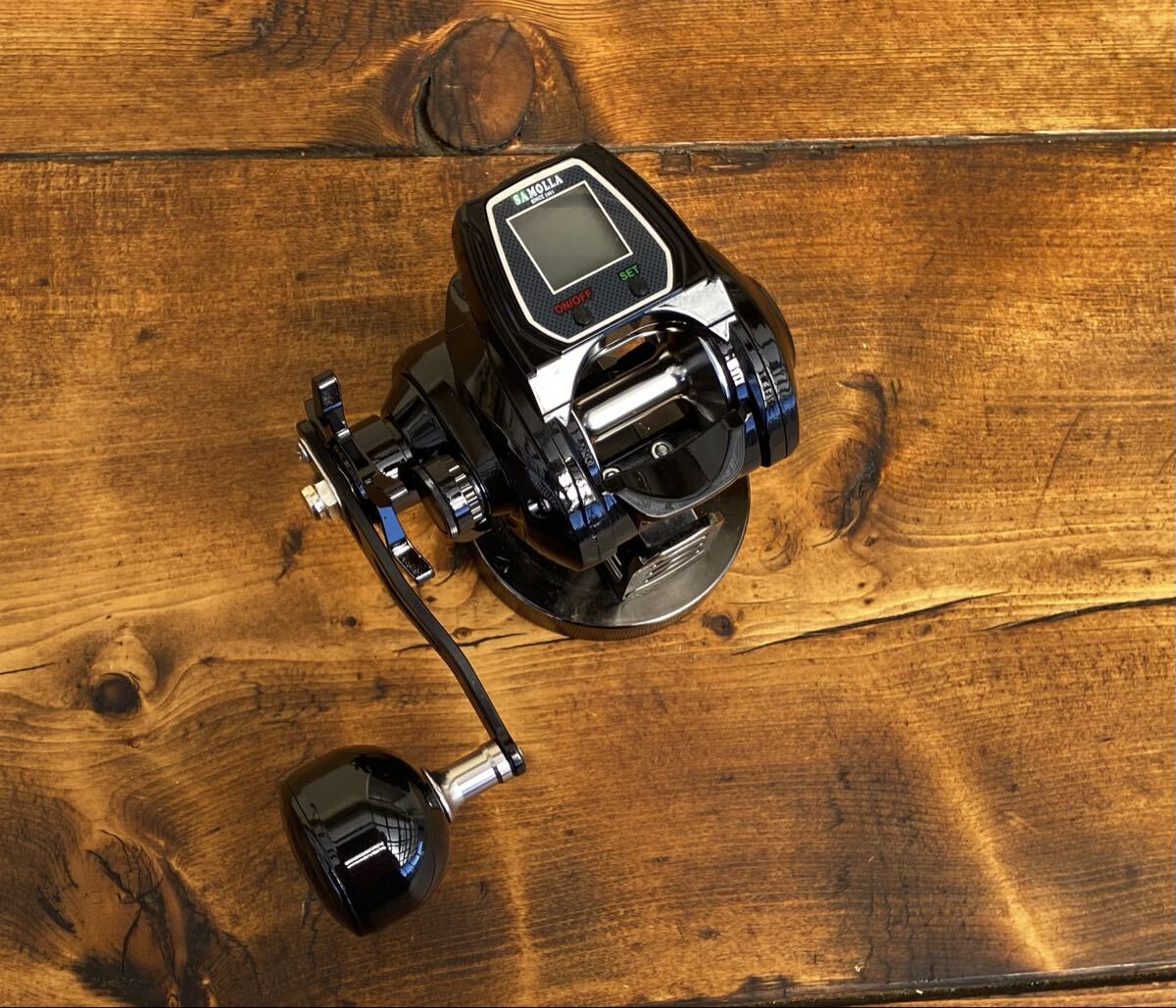 新品未使用 デジタルカウンター付きベイトリール 左巻き ジギング 大型 パワーハンドル拍卖