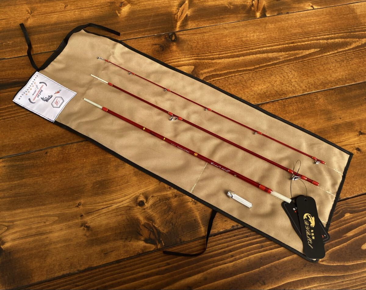 超軽量 トラウトロッド パックロッド ブランクス グラスロッド 渓流釣り クリアレッド拍卖