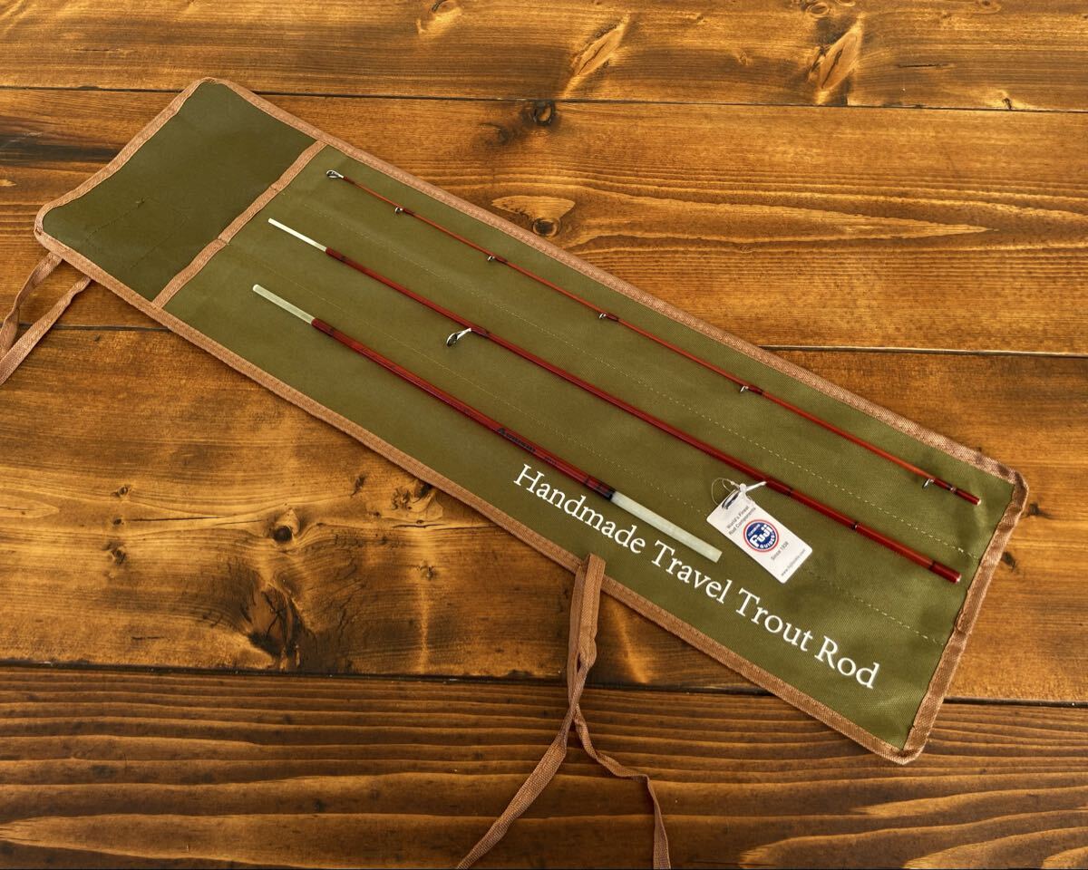 新品未使用 超軽量 トラウトロッド パックロッド グラスロッド クリアレッド スピニング 渓流釣り拍卖