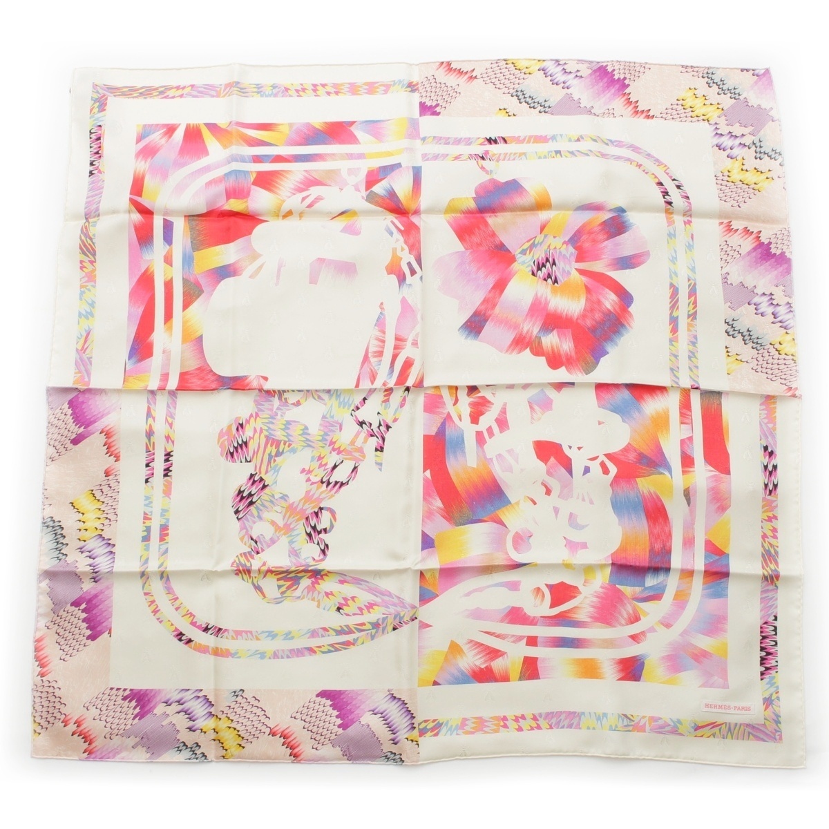 エルメス カレ90 Brides de Gala Marble ブリッド ドゥ ガラ 京都マーブル シルク 限定 スカーフ マルチカラー【中古】拍卖