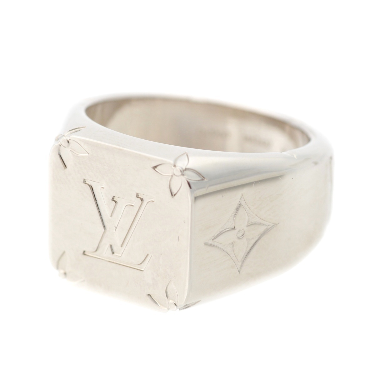 ルイヴィトン モノグラム シグネット リング 指輪 M62487 DI0260 シルバー M【中古】拍卖