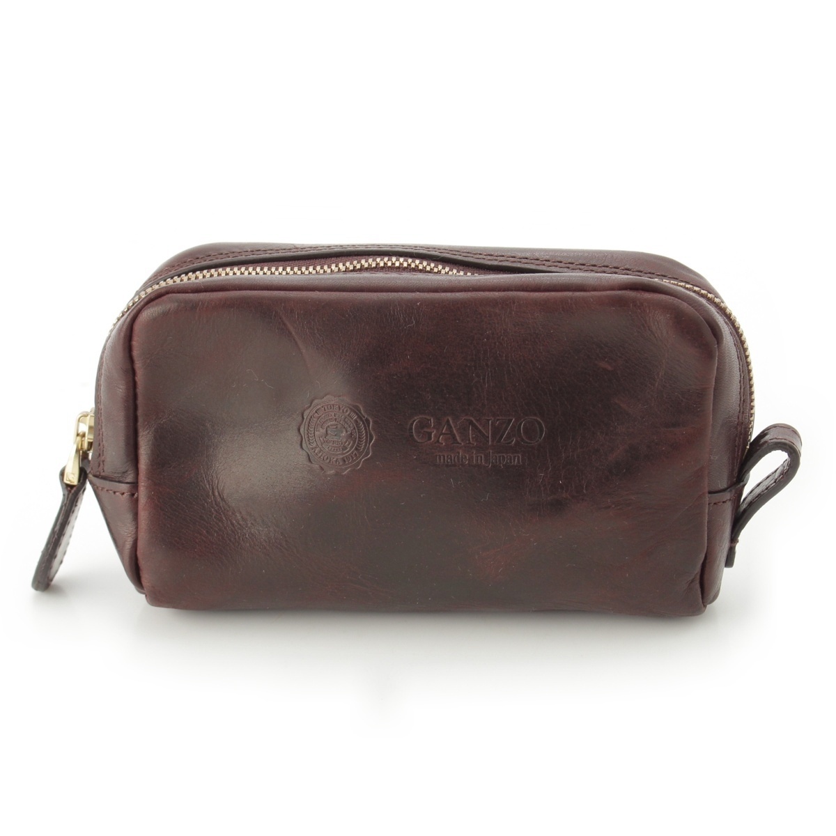 ガンゾ レザー GUD ST ポーチ ポーチ バーガンディ【中古】拍卖