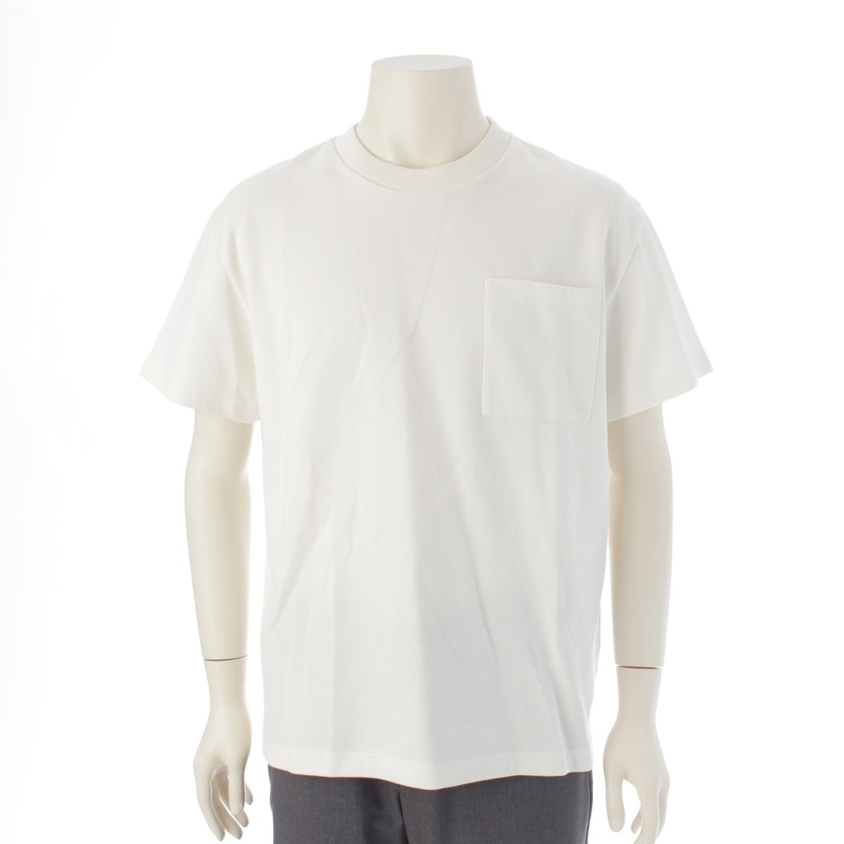 ルイヴィトン コットン モノグラム ポケット 半袖Tシャツ RM241MQ ホワイト S【中古】拍卖