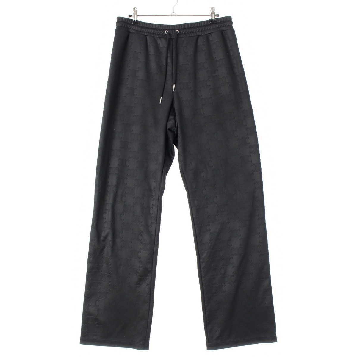 セリーヌ 2024 トリオンフ ジャージー トラックスーツ パンツ RP00H978Z ブラック M【中古】拍卖