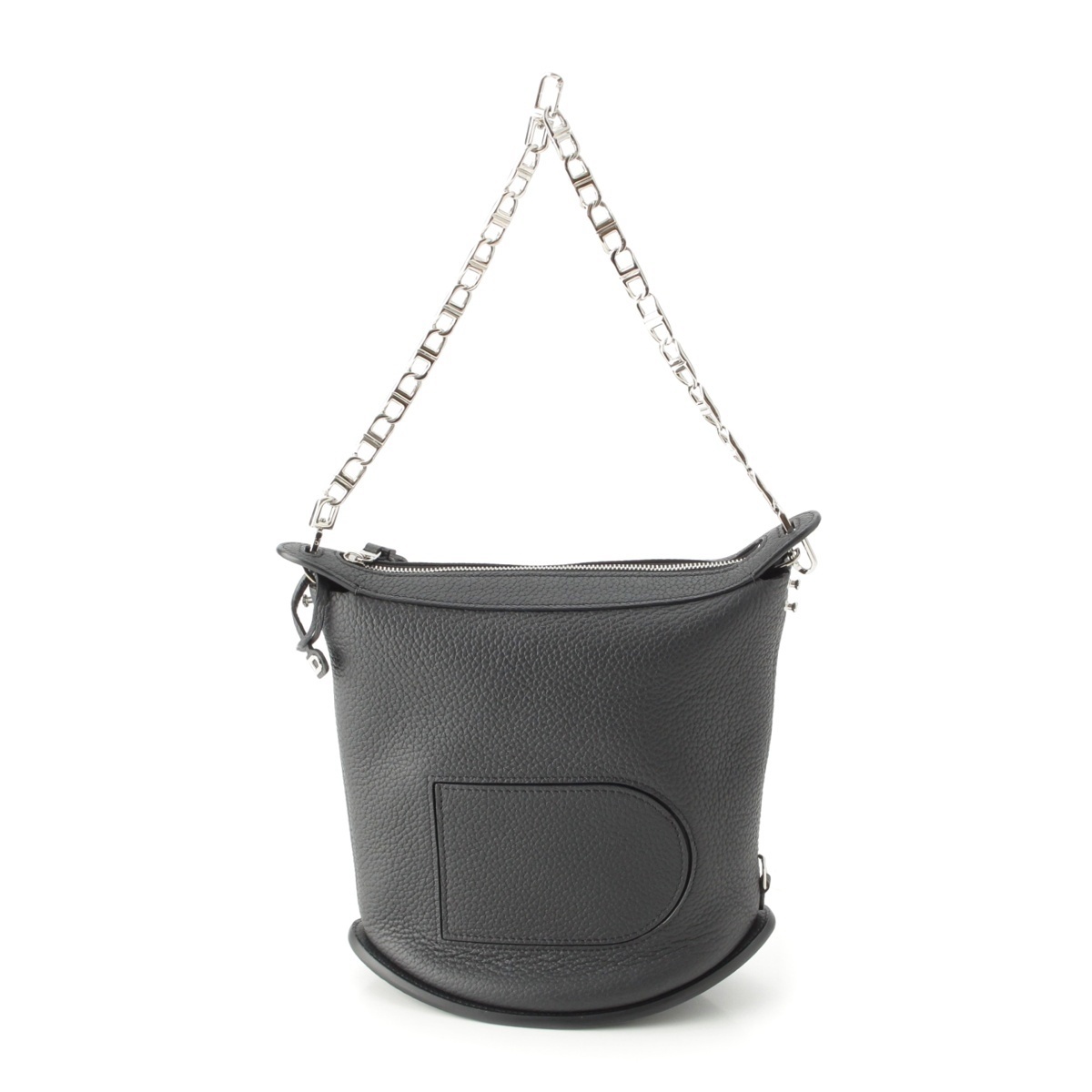 デルヴォー パン ツイスト レザー 2セット ストラップ マルチウェイ ショルダーバッグ ブラック【中古】拍卖