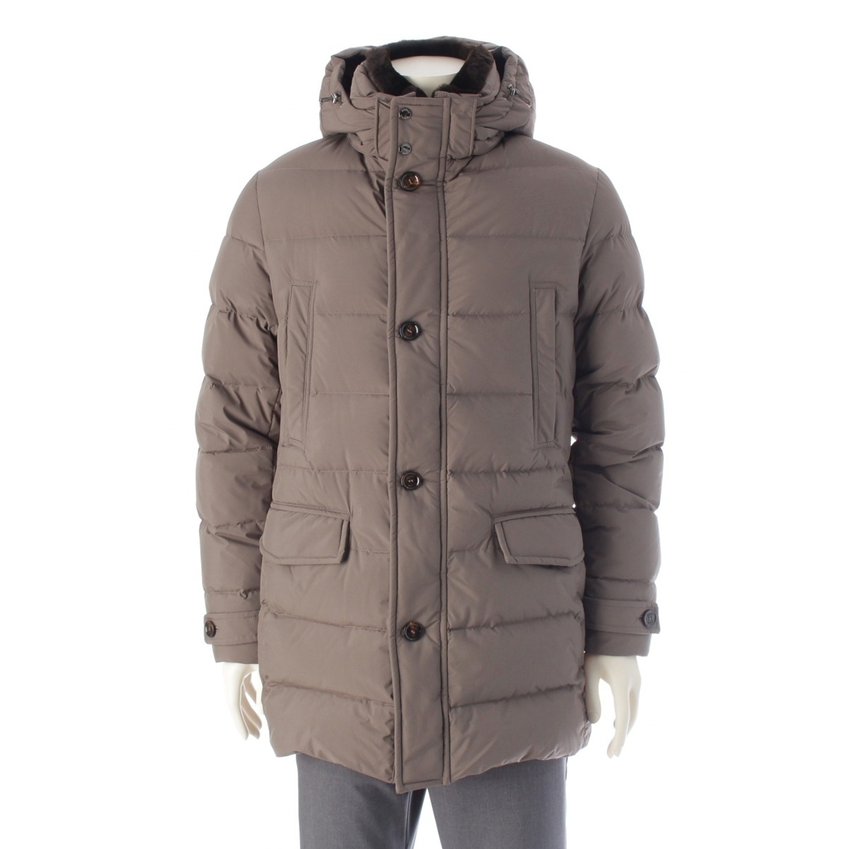 ムーレー SATURNO-STP フード付き ダウンジャケット グレー 46【中古】拍卖