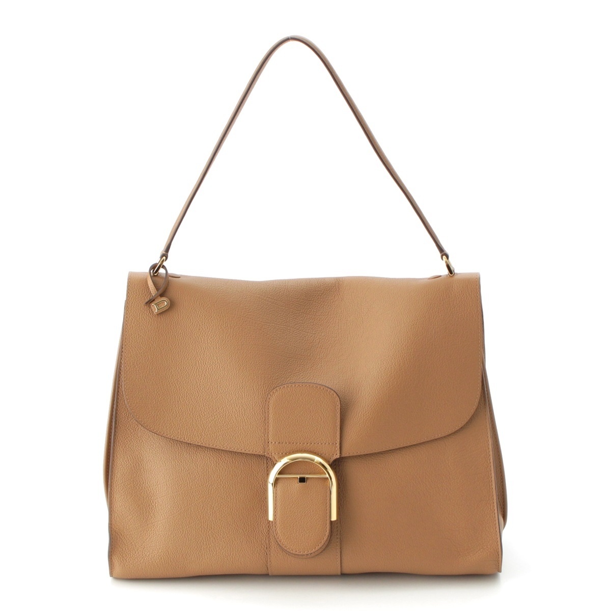 デルヴォー ブリヨン テンポ MM アリュールカーフ ミラー付き トートバッグ シナモン【中古】拍卖