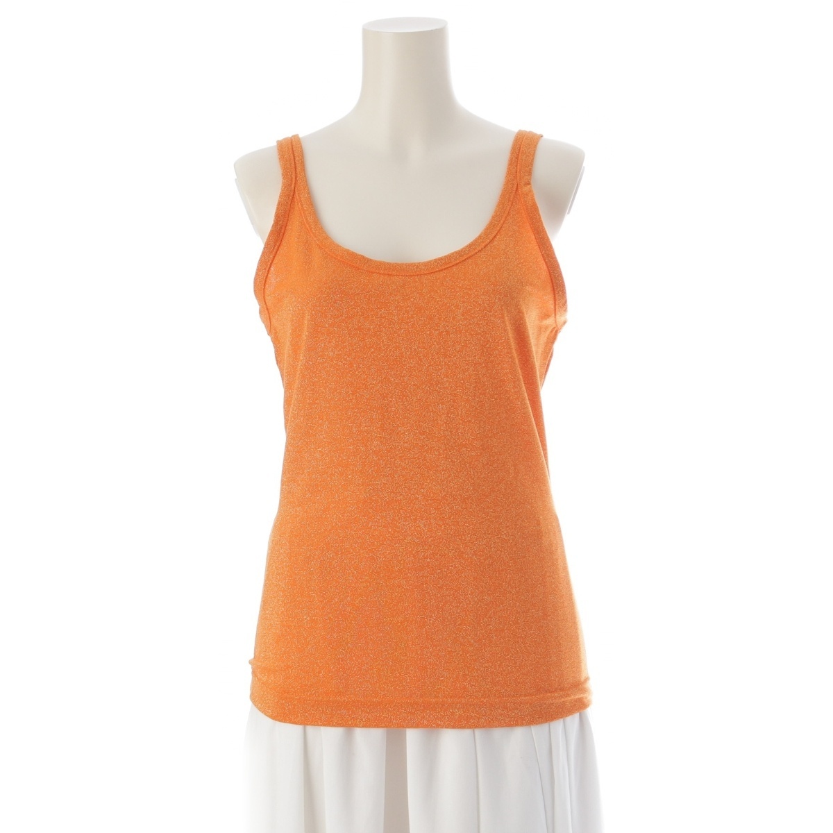 ドルチェアンドガッバーナ ラメ グリッター タンクトップ オレンジ 42【中古】拍卖