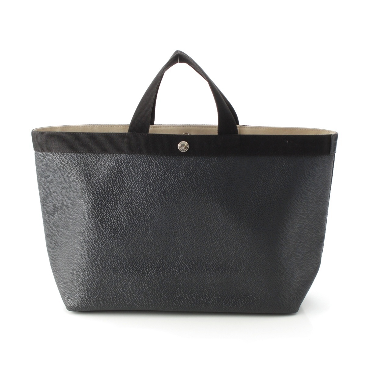 エルベ・シャプリエ コーテッドキャンバス リュクス 舟形トート トートバッグ 705GP ノワール×ノワール Lサイズ【中古】拍卖