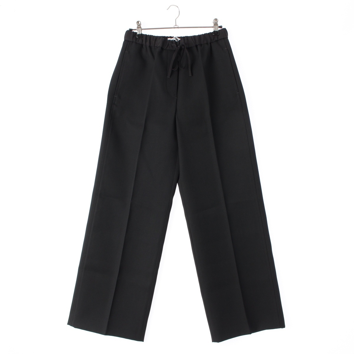 ジルサンダー 24SS ウール ワイドスラックス パンツ J52KA0014 ブラック 32【中古】拍卖