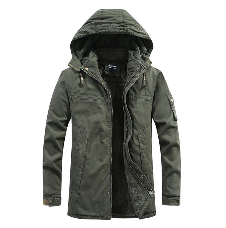 新作ミリタリージャケット 中綿ジャケット メンズ 裏起毛 裏ボア フード付き ボアジャケット 防寒防風 冬服 保温 L拍卖