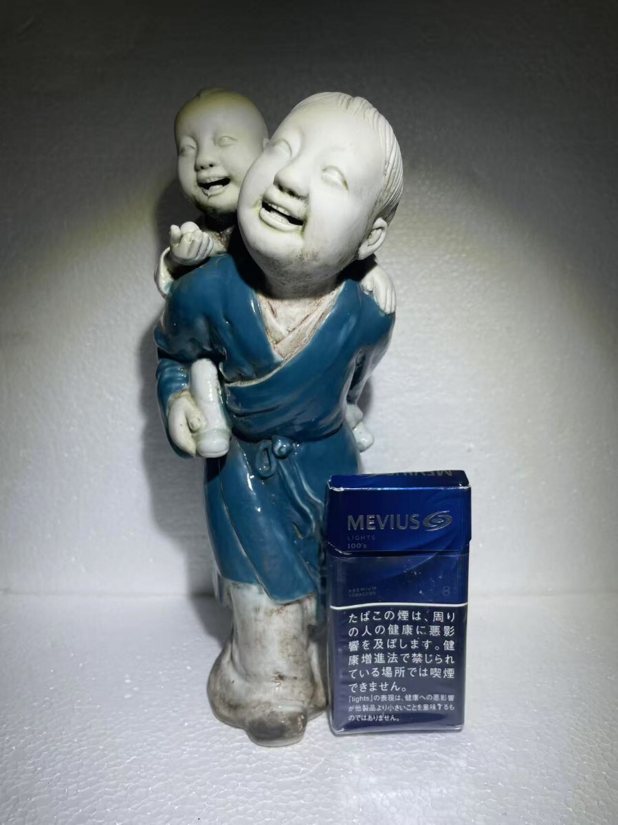 美品 保管品 中国 古美術 景徳鎮 美術合作社 唐物 色絵 人形 花瓶 粉彩 花器 花入拍卖