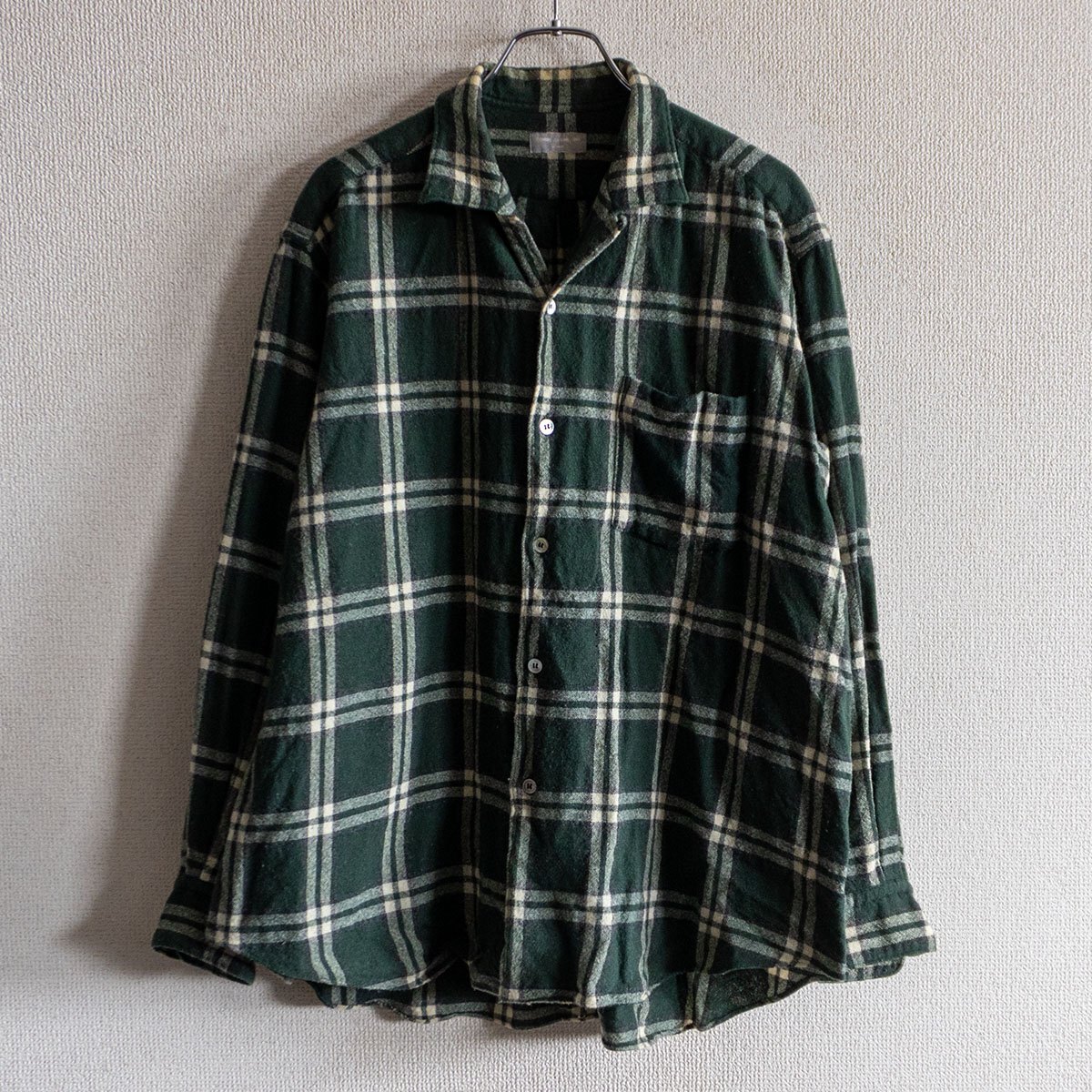 【90S/アーカイブ】COMME des GARCONS HOMME 【オープンカラー チェック シャツ】 コムデギャルソン オム 25110084拍卖