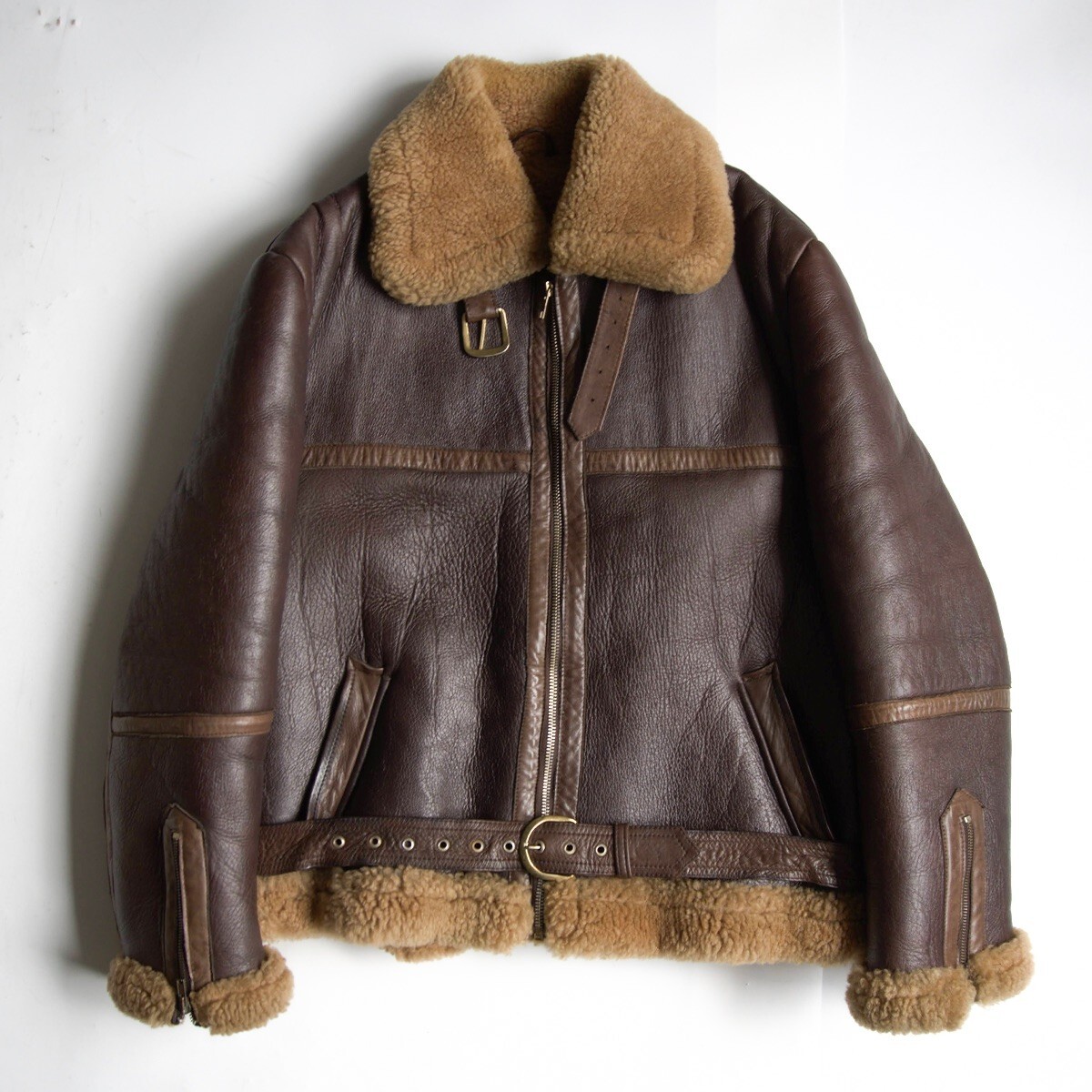【希少】L.GYMO【IRVIN ムートン フライトジャケット】40 レザー アーヴィン イングランド製 25110091拍卖