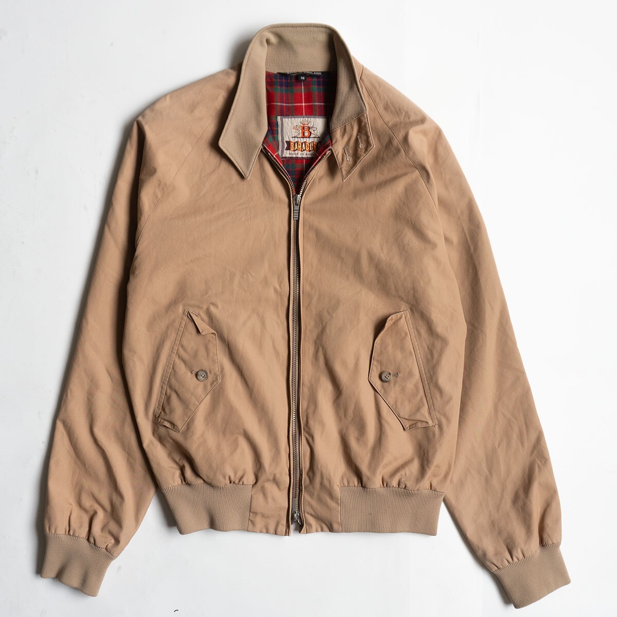 【美品】 BARACUTA 【G9 スウィングトップ ハリントンジャケット】 38 バラクータ タン イングランド製 25110362拍卖