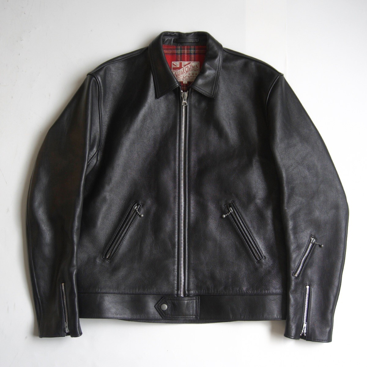 【美品/ビッグサイズ】ADDICT CLOTHES【AD-01 CENTER-ZIP JACKET (HORSE)】ホースハイド レザージャケット アディクトクローズ 25110248拍卖