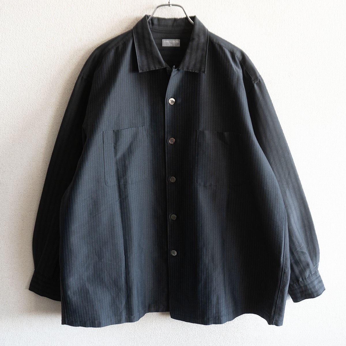 【AD1997/アーカイブ】COMME des GARCONS HOMME 【90S/オープンカラー ストライプ シャツ】 コムデギャルソン オム 25110288拍卖