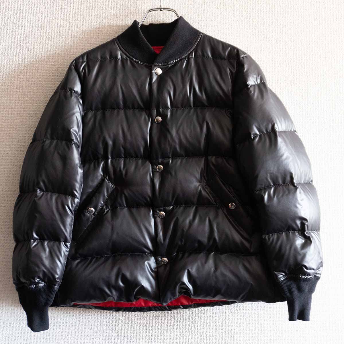 【美品】tricot COMME des GARCONS 【スタジャン型 エステルタフタ ダウンジャケット】M トリコ コムデギャルソン ブラック 25110893拍卖