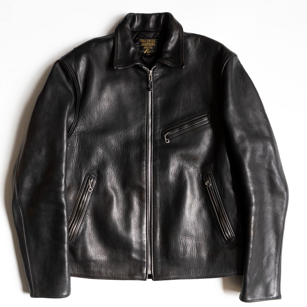 【サイズ44】FINE CREEK LEATHERS【Eric ホースハイド レザ ーライダースジャケット】 ファインクリークレザーズ s2511105拍卖