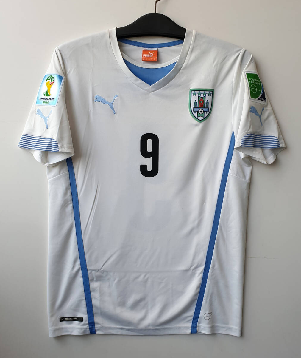 14W杯 ウルグアイ Uruguay(A)#9 ルイス・スアレス Suarez 半袖 PUMA正規 2014 WorldCup仕様 M拍卖