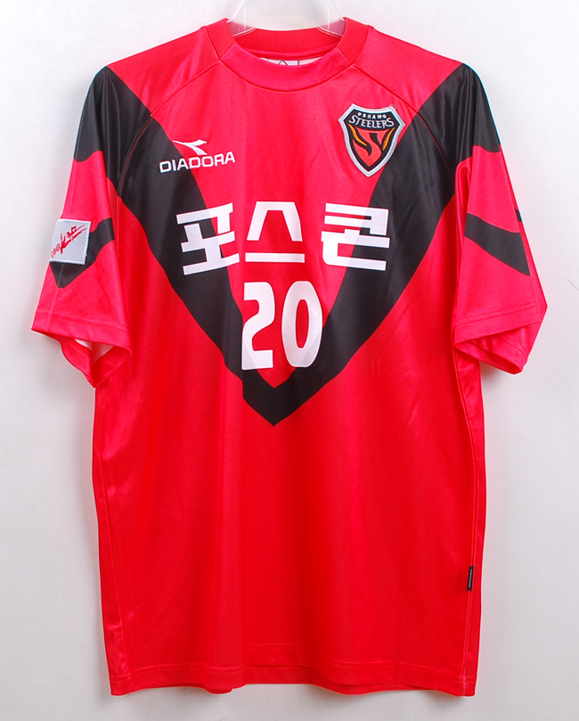 02浦項スティラーズ Pohang(H)#20 洪明甫(ホン・ミョンボ) 選手用 diadora正規 Kリーグ用 L 拍卖