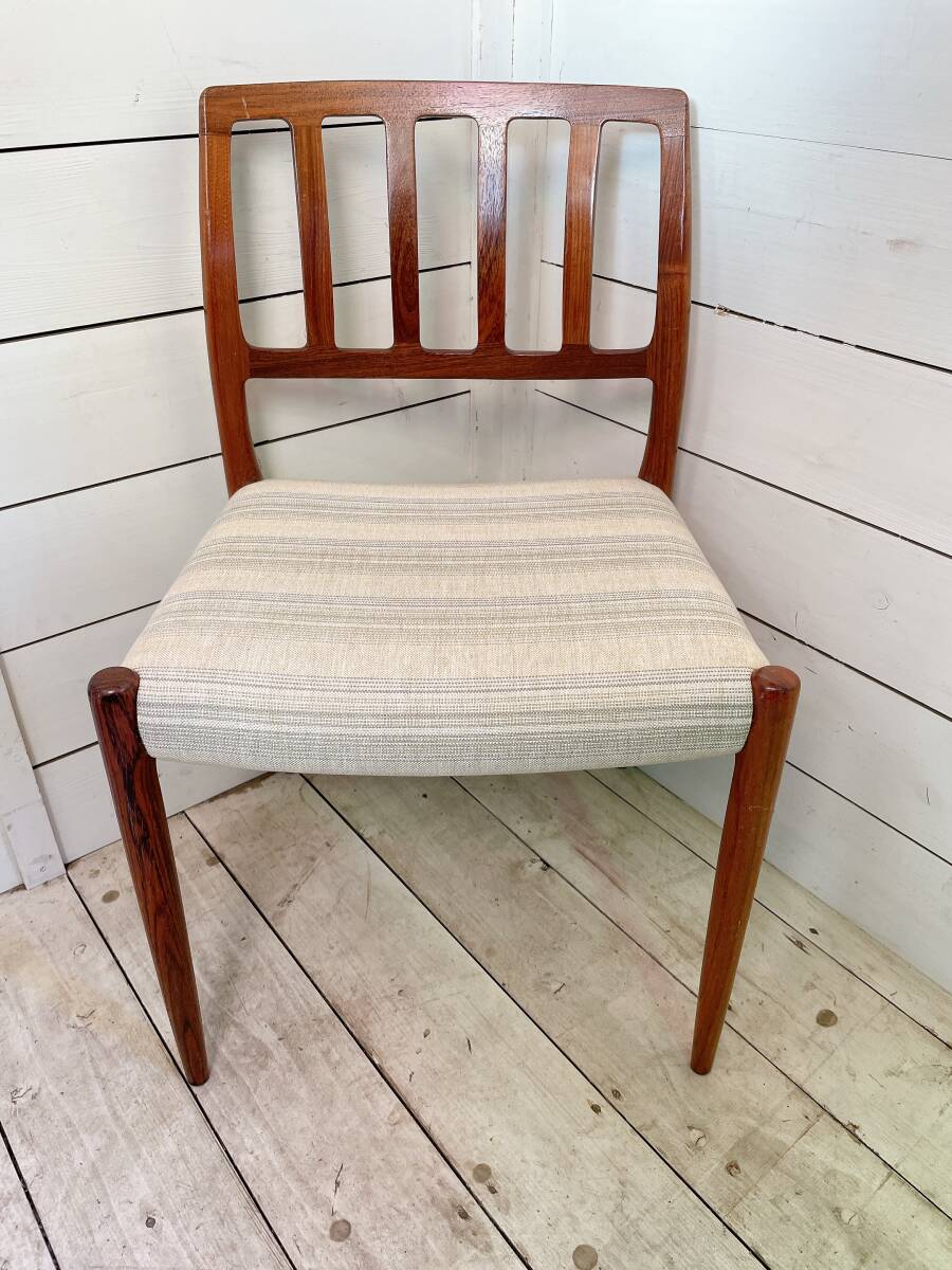 【J.L.モラー(J.L.Moller)No.83 デンマーク ダイニングチェア】デンマーク製/高級北欧家具★/椅子 いす イス/A711-163拍卖