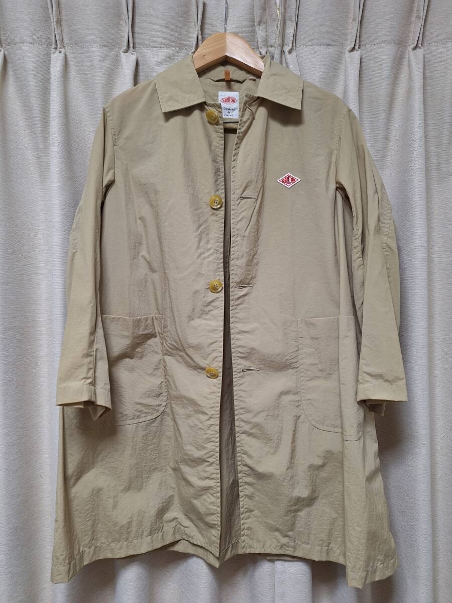 ☆DANTON ダントン ナイロン製ステンカラーコート ベージュ サイズ36 レディース☆ 拍卖