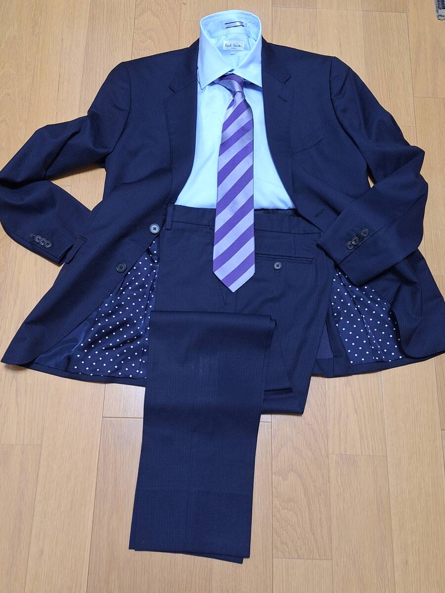 ☆Paul Smith ポールスミス スーツ セットアップ ストライプ ネイビー サイズL拍卖