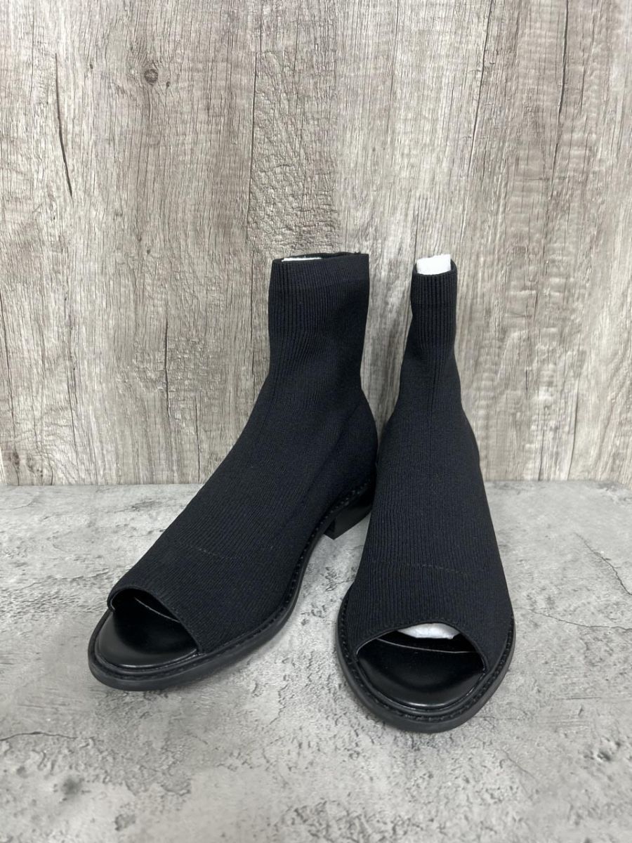 美品 RIM ARK リムアーク ソックスブーツ ショート ブーツ size38/黒 ■■◎ レディース拍卖