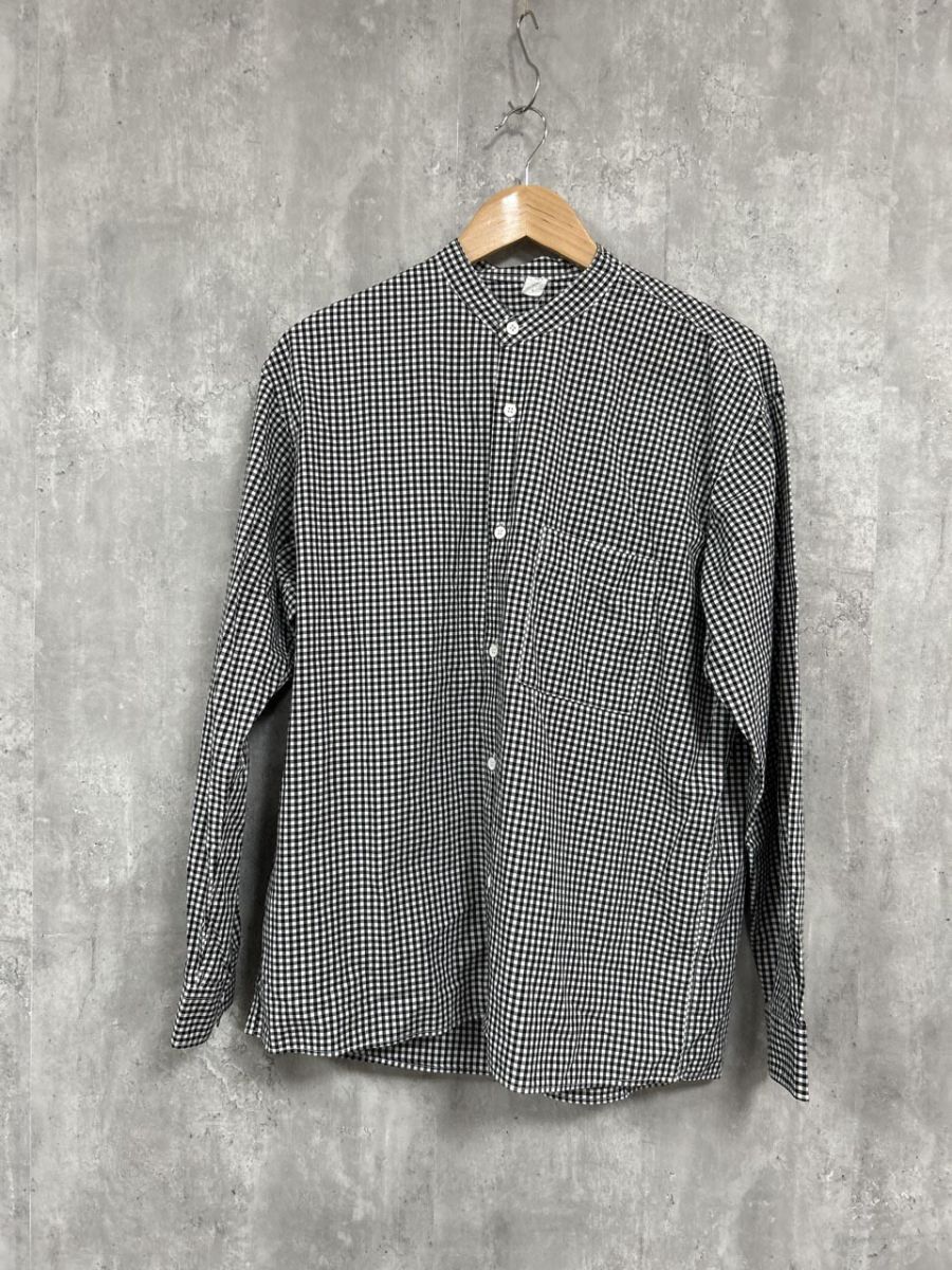 ネコポスOK HOUSE HOLD RELUME ジャーナルスタンダード ギンガムチェック シャツ size2/白x黒 ◇■ メンズ拍卖