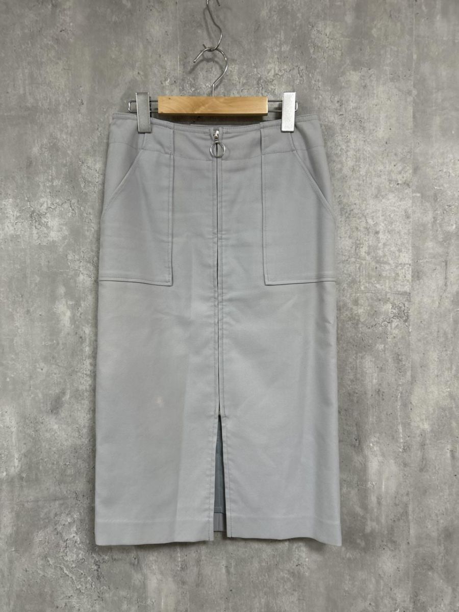 ネコポスOK UNITED ARROWS ユナイテッドアローズ ベーシック オフィスカジュアル タイト スカート size38/ライトグレー ■◇ レディース拍卖