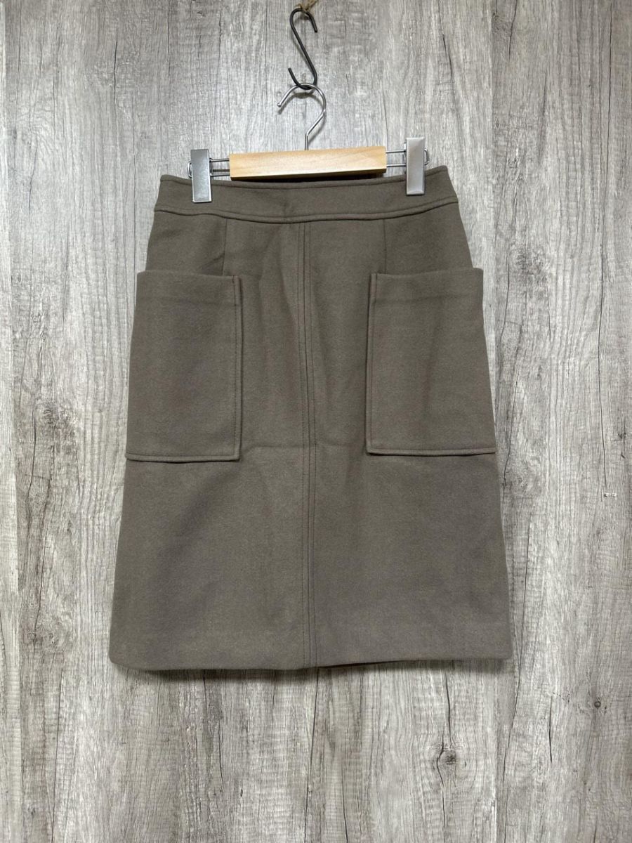 apart by lowrys アパートバイローリーズ ひざ丈 メルトン生地 タイト スカート sizeM/茶 ◆■ レディース レディース拍卖