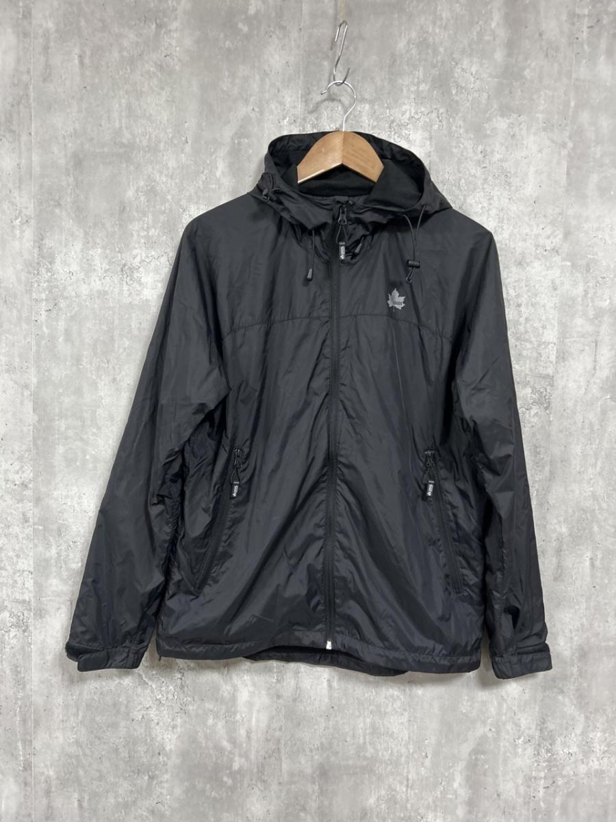 ネコポスOK LOGOS ロゴス ナイロンジャケット ブルゾン ジャケット sizeM/黒 ◇■ レディース拍卖