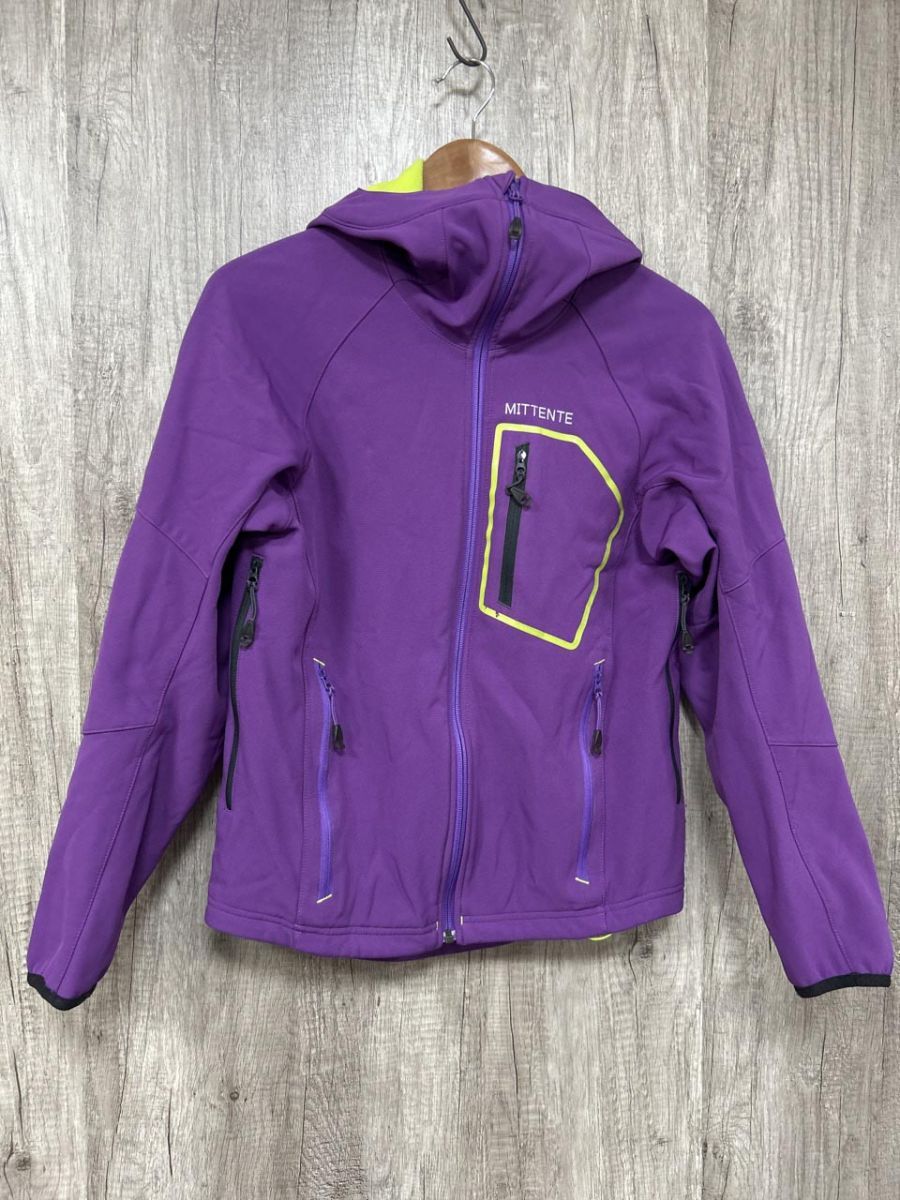 mittente ミッテンテ 内フリース ジップアップ パーカー sizeXS/紫 ◆■ レディース拍卖