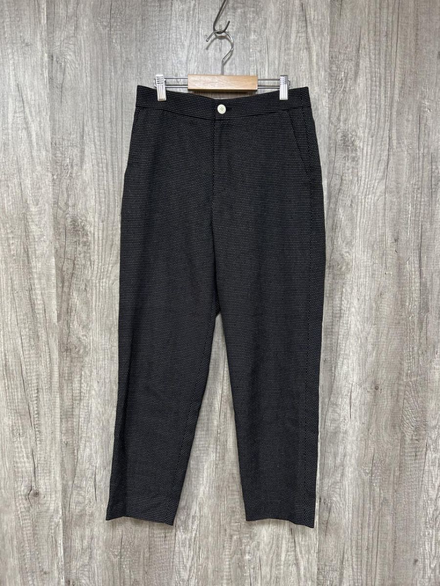 ネコポスOK IENA sese サブリナパンツ ドット柄 スラックス パンツ size36/黒 ■■◎ レディース拍卖