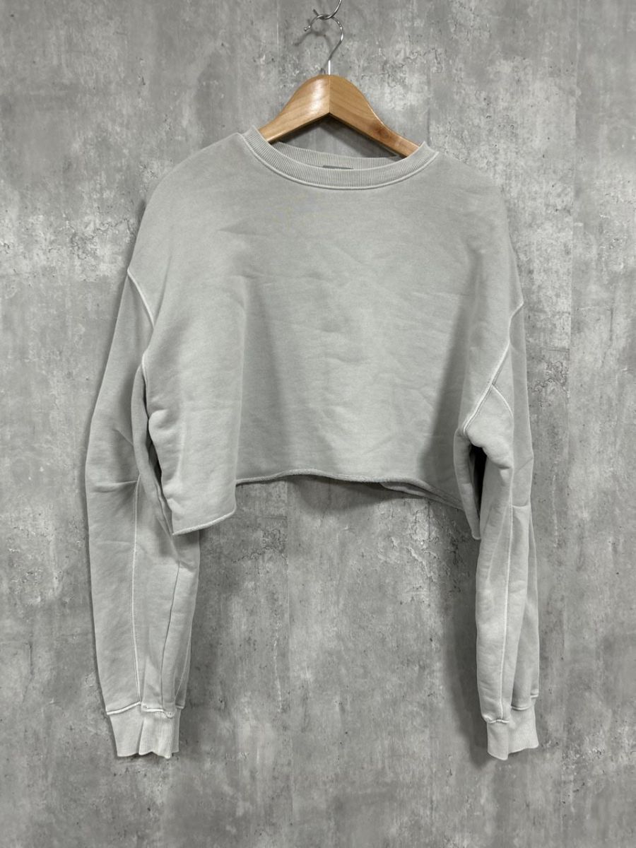 KBF×Green Parks ピグメントクロップド裏毛プルオーバー スウェット sizeF/グレー ◆■ レディース レディース拍卖