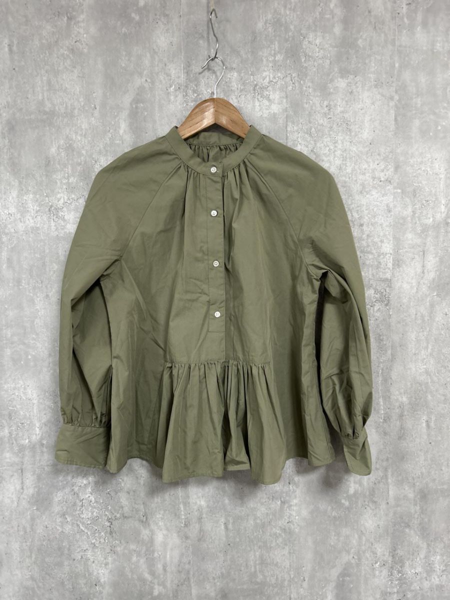 ネコポスOK SHIPS シップス ティアード ブラウス シャツ sizeF/カーキ ◇■ レディース拍卖