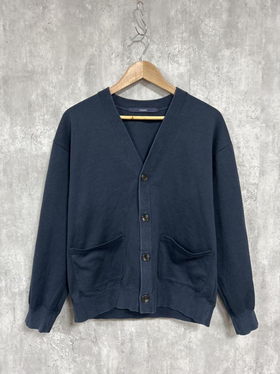 ネコポスOK FRAME WORK フレームワーク スウェット カーディガン sizeF/紺 ◇■ レディース拍卖