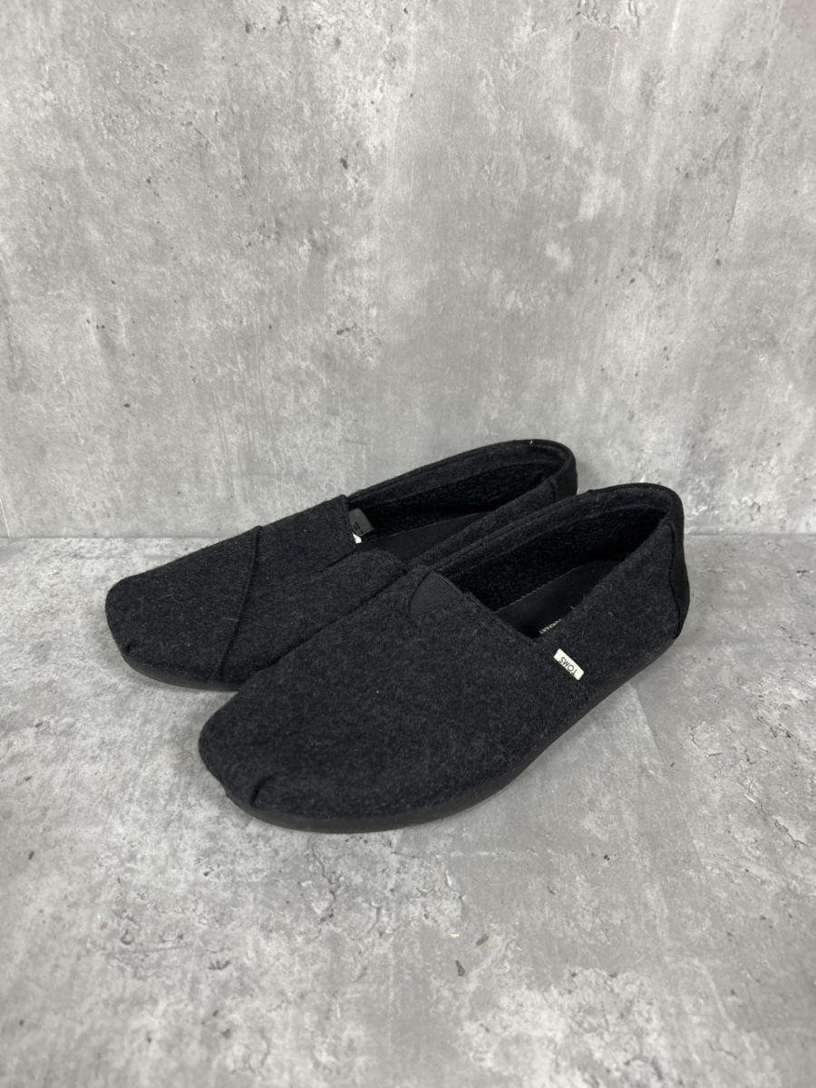 TOMS トムス スエード クラシック ウィメンズ スリッポン スニーカー size24.5/黒 ■■ レディース拍卖