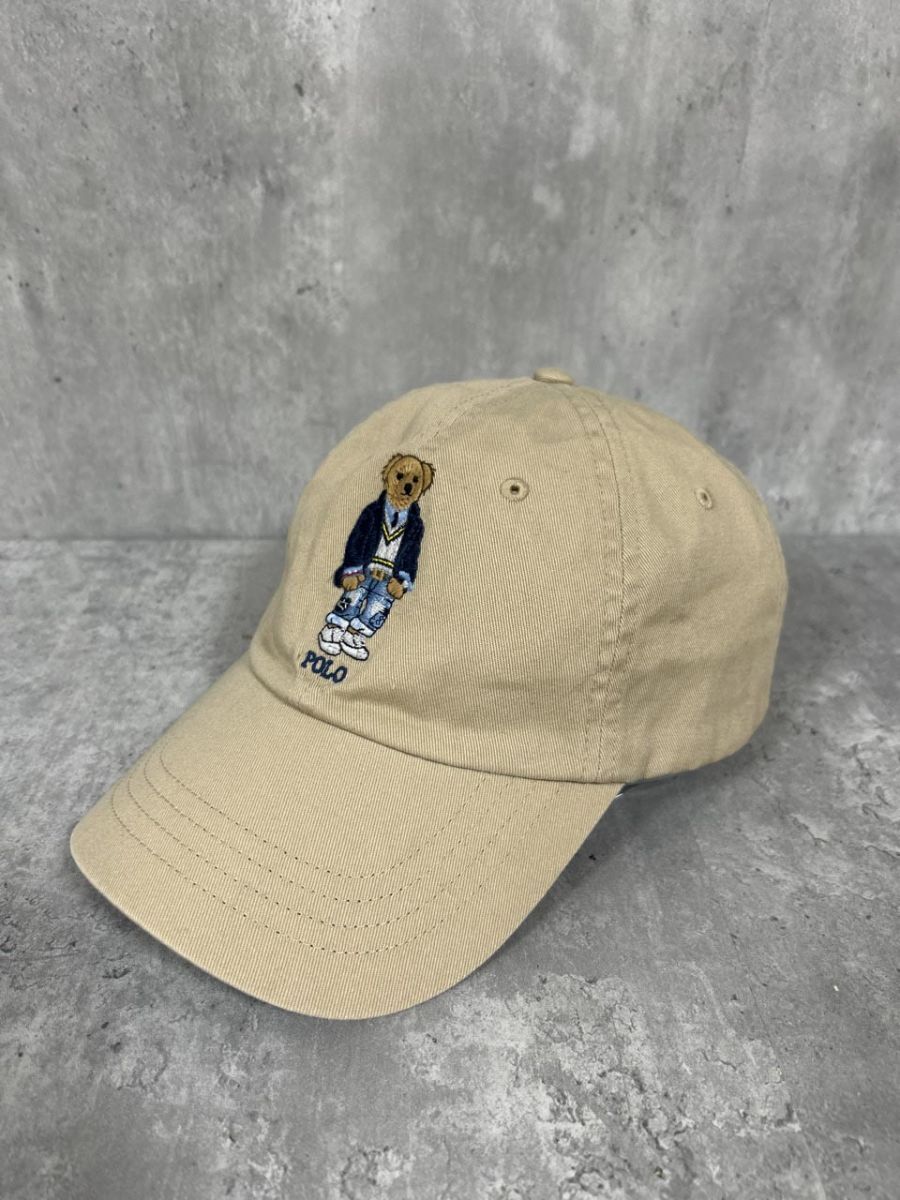 POLO RALPH LAUREN ポロ ラルフローレン ポロベア 刺繍 ベースボール キャップ sizeF/ベージュ ■■ レディース拍卖