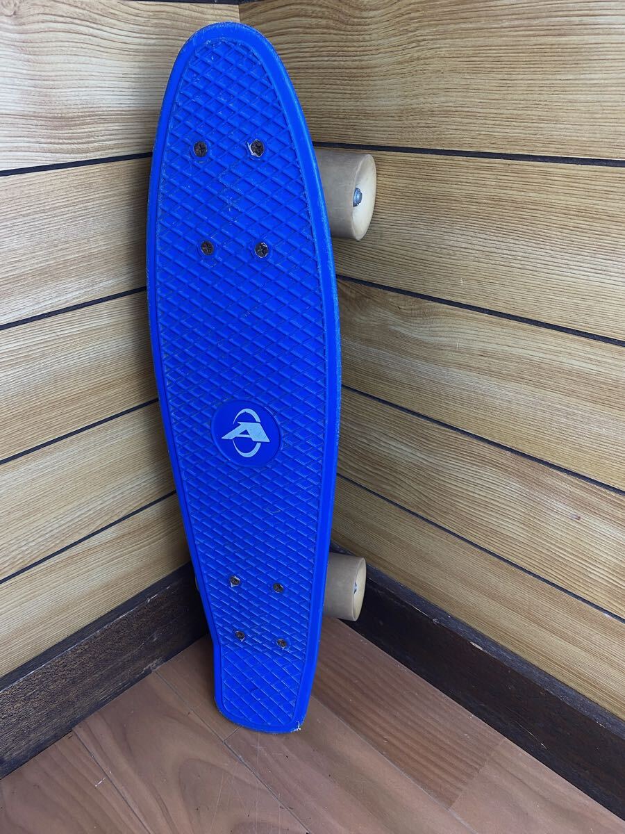 ペニーボード ショート 22インチ 幅 6インチ ブルー スケートボード拍卖