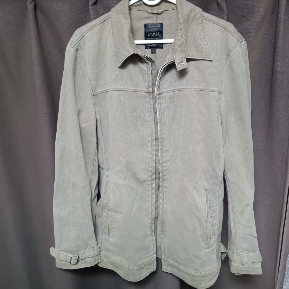 LOUIS CHAVLON コットンジャケット Mサイズ ベージュ系 メンズ アウター 綿100% カジュアル 春秋用拍卖