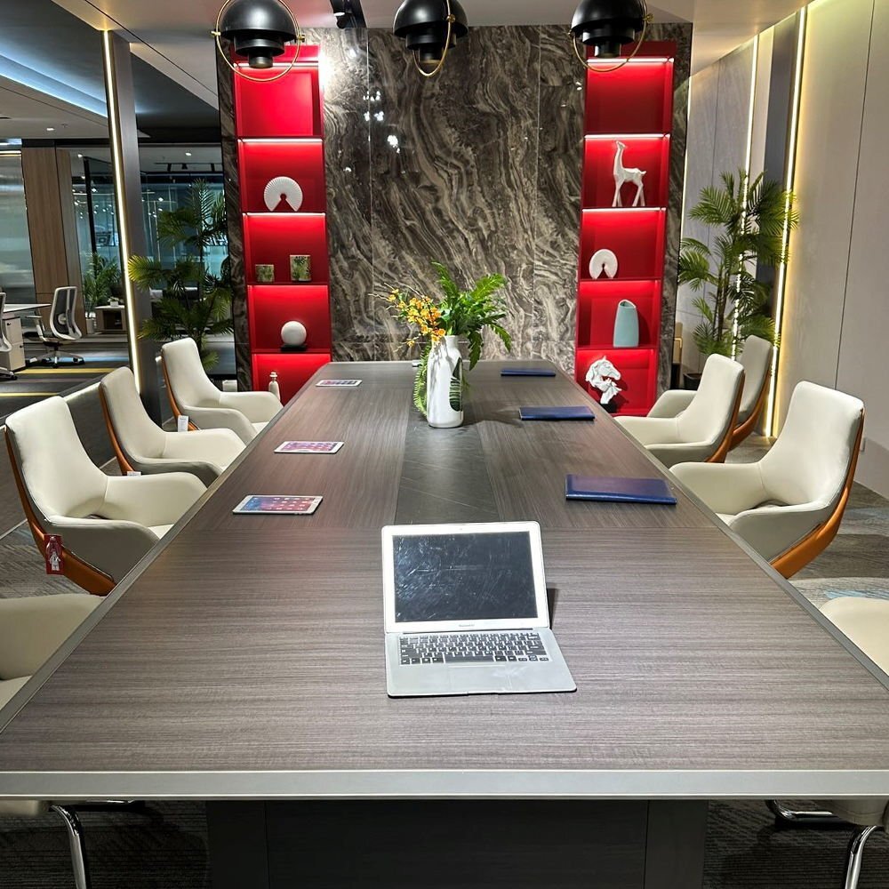 【送料無料!】オーダーメイド 豪華 新品 大型 高級 ミーティングデスク 幅4800×奥行1600 ミーティングテーブル オフィス 会議 商談 会社拍卖