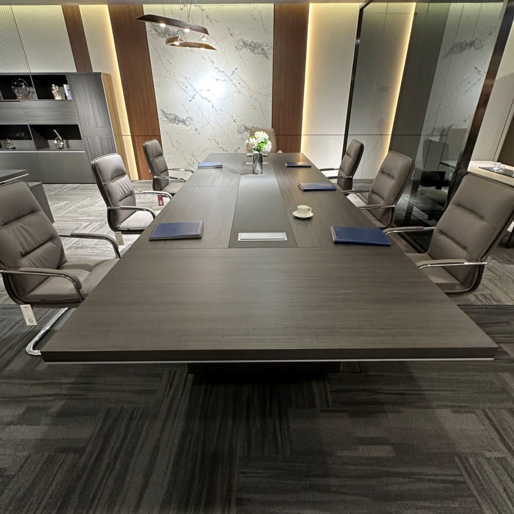 【送料無料!】オーダーメイド 豪華 新品 大型 高級 ミーティングデスク 幅4800×奥行1600 ミーティングテーブル オフィス 会議 商談 会社拍卖
