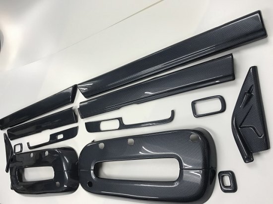 ハイゼットカーゴ S321V S331V 3Dインテリアサイドパネルカバー14ピース カーボン調 カーボン柄 R3年12月まで はろーすぺしゃる拍卖