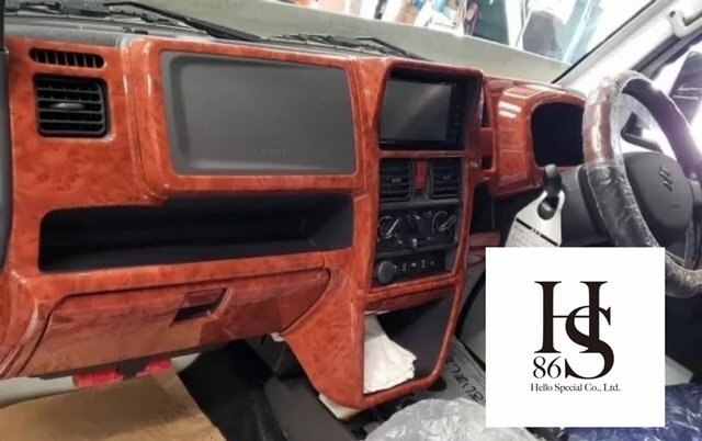 50% DA16T キャリイトラック インテリアパネルカバー14P 茶木目 茶ウッド調 内装パネルカバー はろーすぺしゃる インパネ拍卖